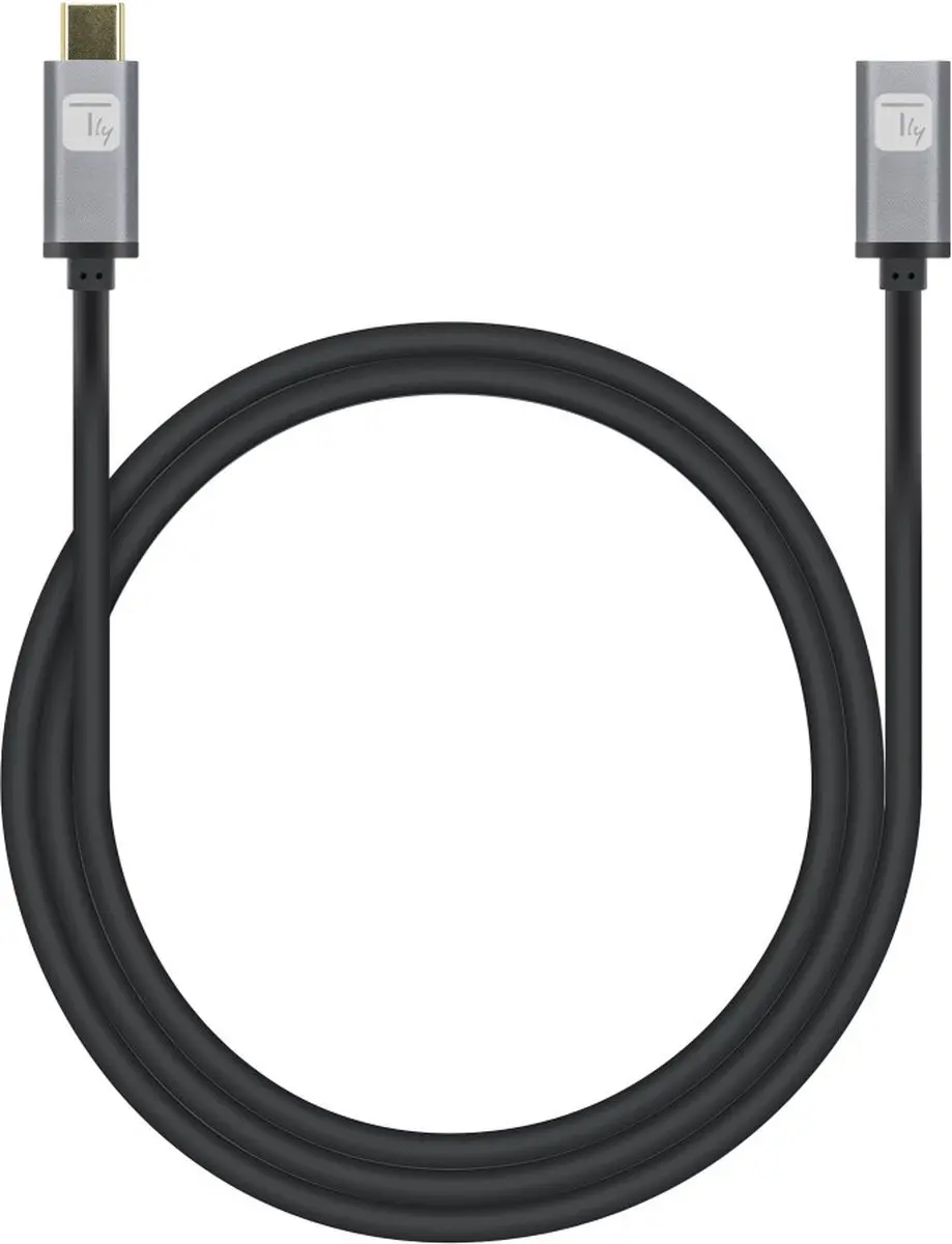 Techly ICOC MUSB322-CMF-010 USB-C Kabel 1m - Zwart/Grijs - afbeelding 5 van 6