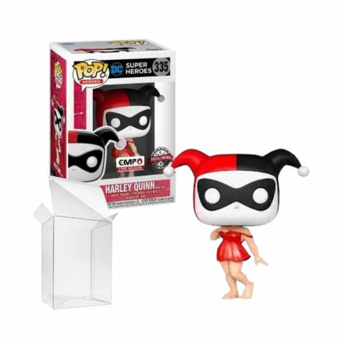 Funko Pop! Harley Quinn #335 DC Super Heroes - Roodzwart - afbeelding 2 van 2