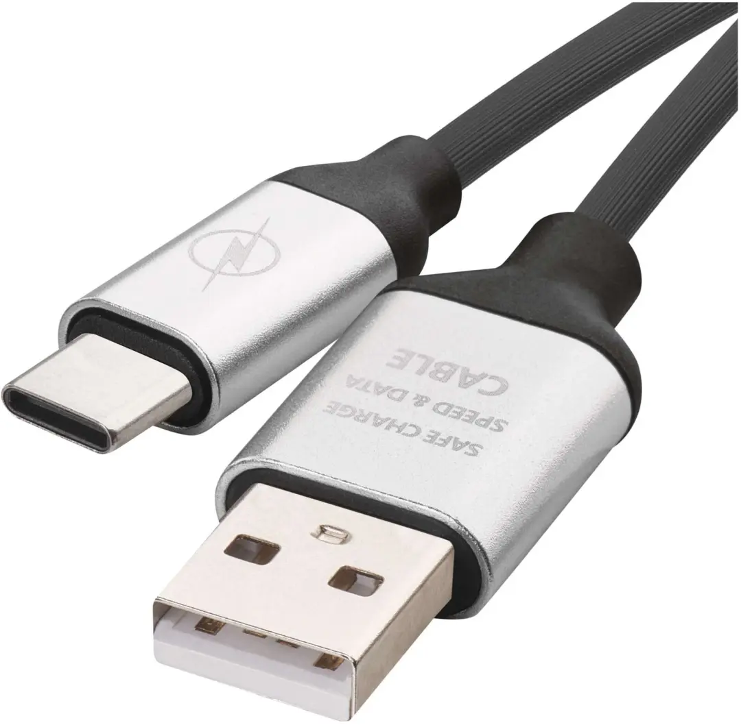 Emos SM7025BL USB-kabel USB-A naar USB-C 1m - Zwart - afbeelding 6 van 6