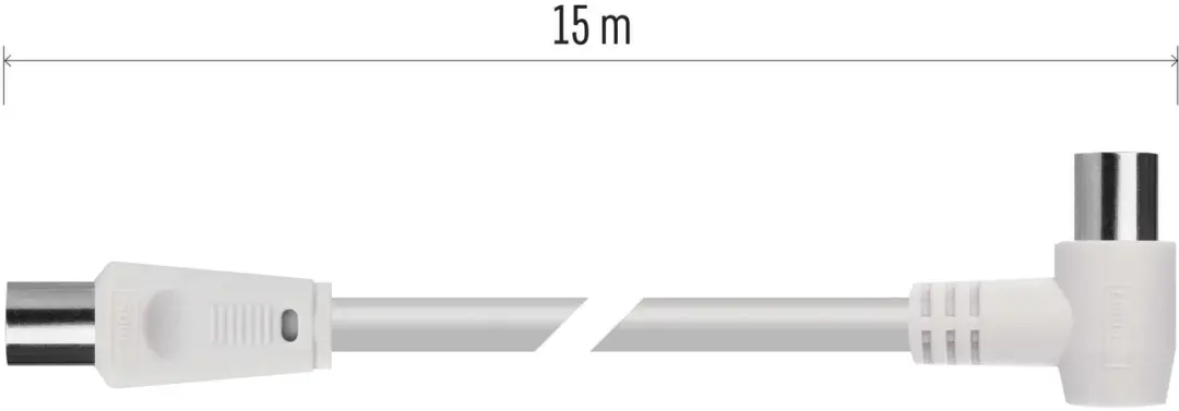 Emos Afgeschermde coaxkabel 15m - haakse stekker S31510 - afbeelding 6 van 6
