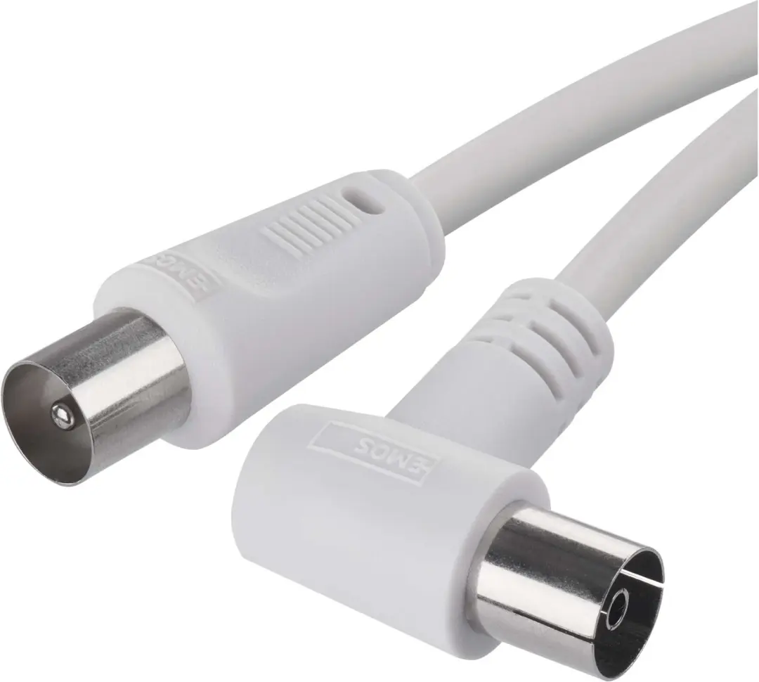 Emos Afgeschermde coaxkabel 15m - haakse stekker S31510 - afbeelding 4 van 6