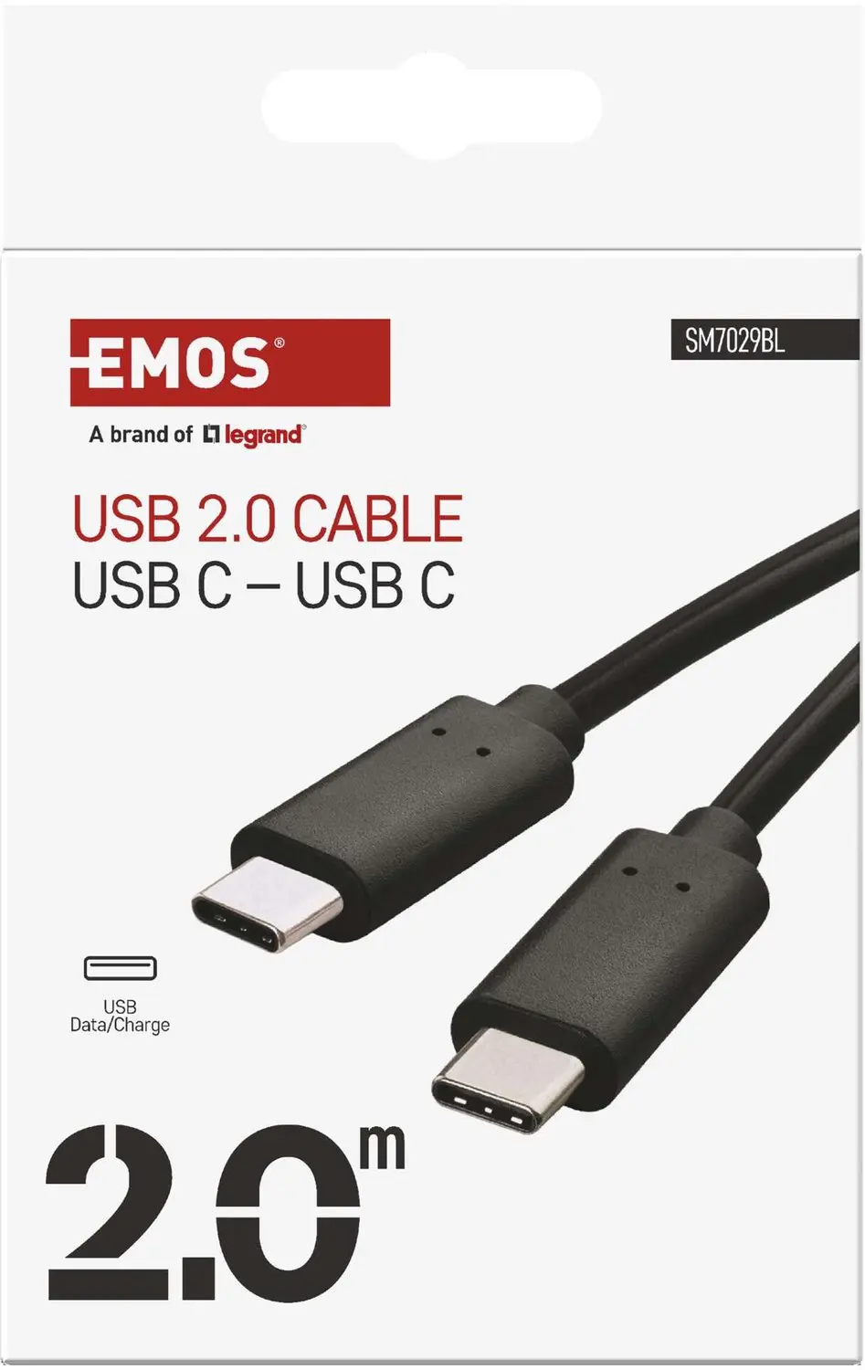 EMOS SM7029BL USB-C naar USB-C kabel 2m - Zwart - afbeelding 4 van 6
