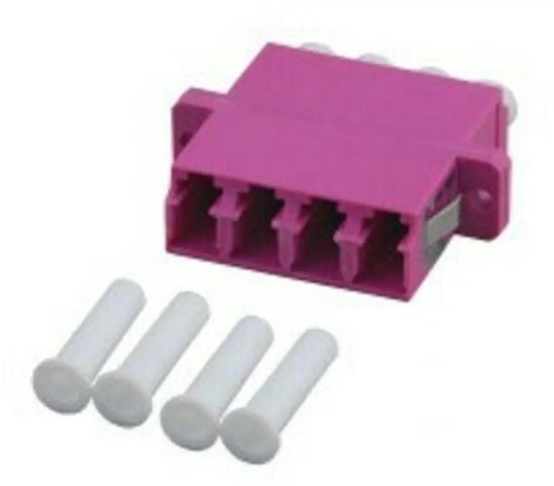 Danicom Multimode koppeling 4-voudig LC-LC quad paars