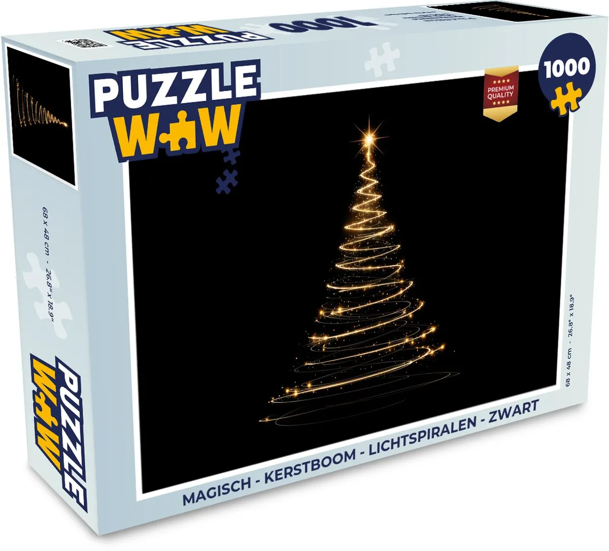 PuzzleWow Kerstboom Lichtspiralen Puzzle 1000 Stuks