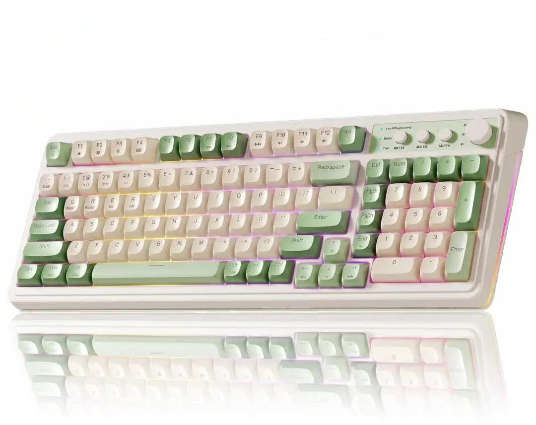 AULA S99 Gaming toetsenbord-draadloos computer toetsenbord- Driemodus Bluetooth/