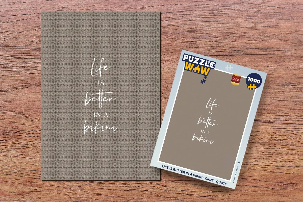 PuzzleWow Life is better in a bikini Legpuzzel 1000 Stuks - Multicolor