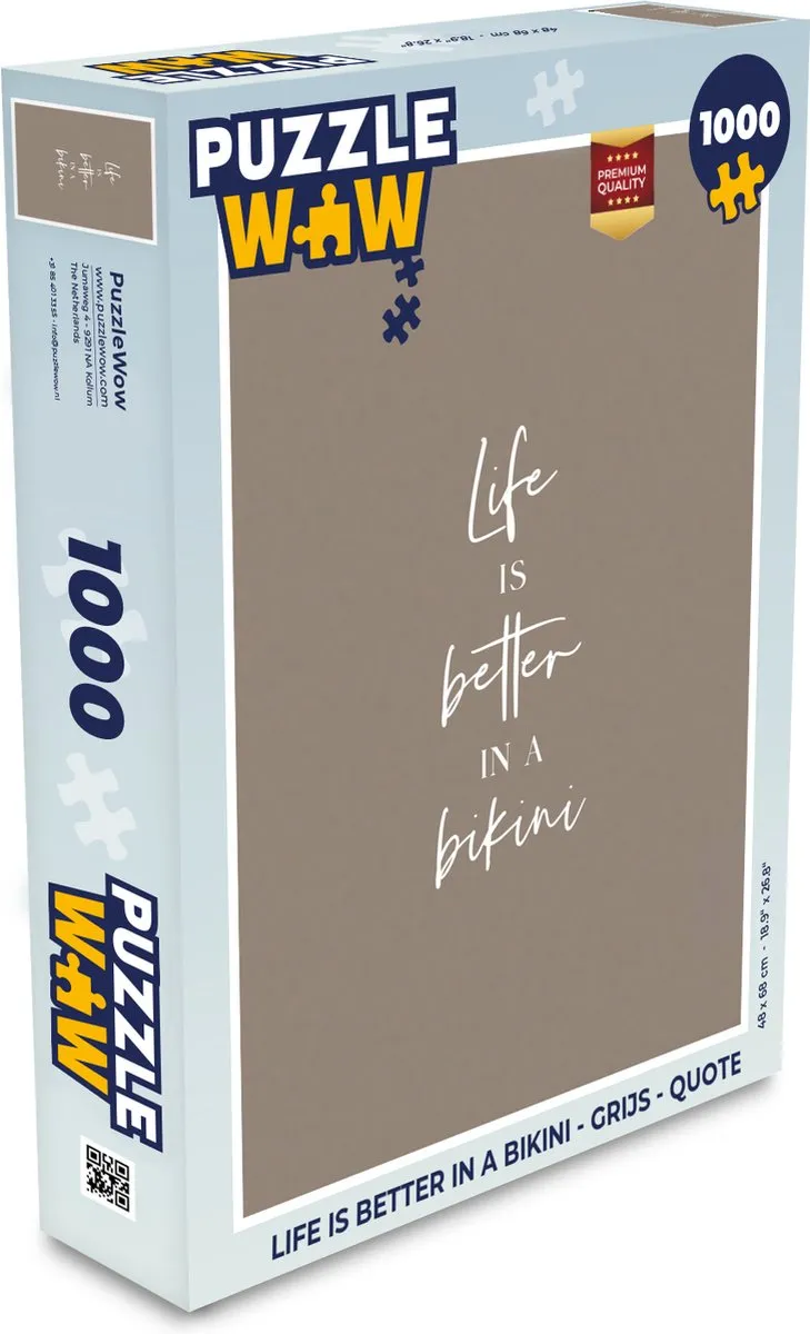 PuzzleWow Life is better in a bikini Legpuzzel 1000 Stuks