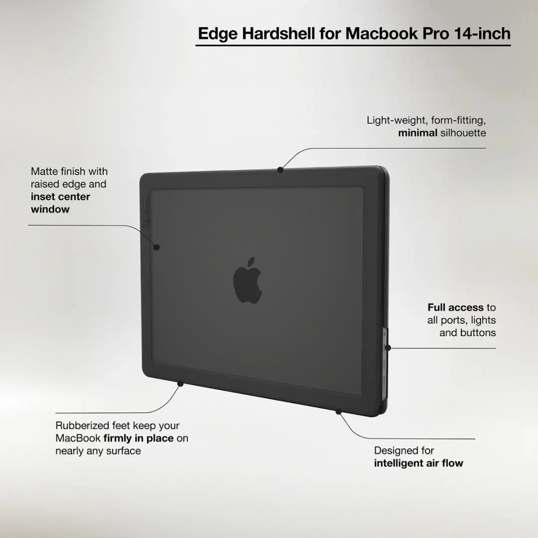 Incase Edge Hardshell Hoesje MacBook Pro 16 (M1-M5) - Zwart - afbeelding 6 van 6