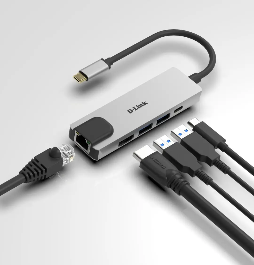 D-Link DUB-M520 USB-C Docking Station - Grijs/Zwart - afbeelding 4 van 6
