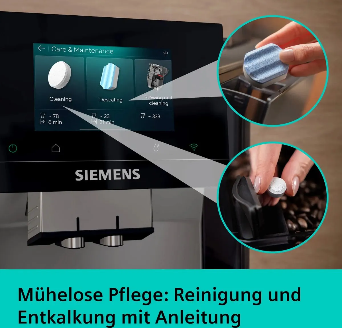 Siemens EQ.700 TP725EM7 Volledig Automatische Espressomachine - 2,4L - Zwart/Zilver