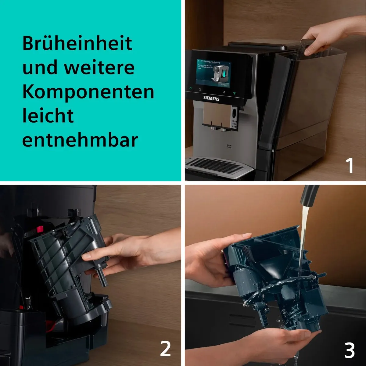 Siemens EQ.700 TP725EM7 Volledig Automatische Espressomachine - 2,4L - Zwart/Zilver