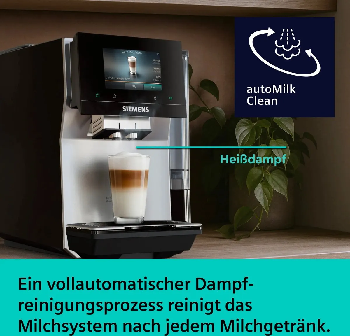 Siemens EQ.700 TP725EM7 Volledig Automatische Espressomachine - 2,4L - Zwart/Zilver