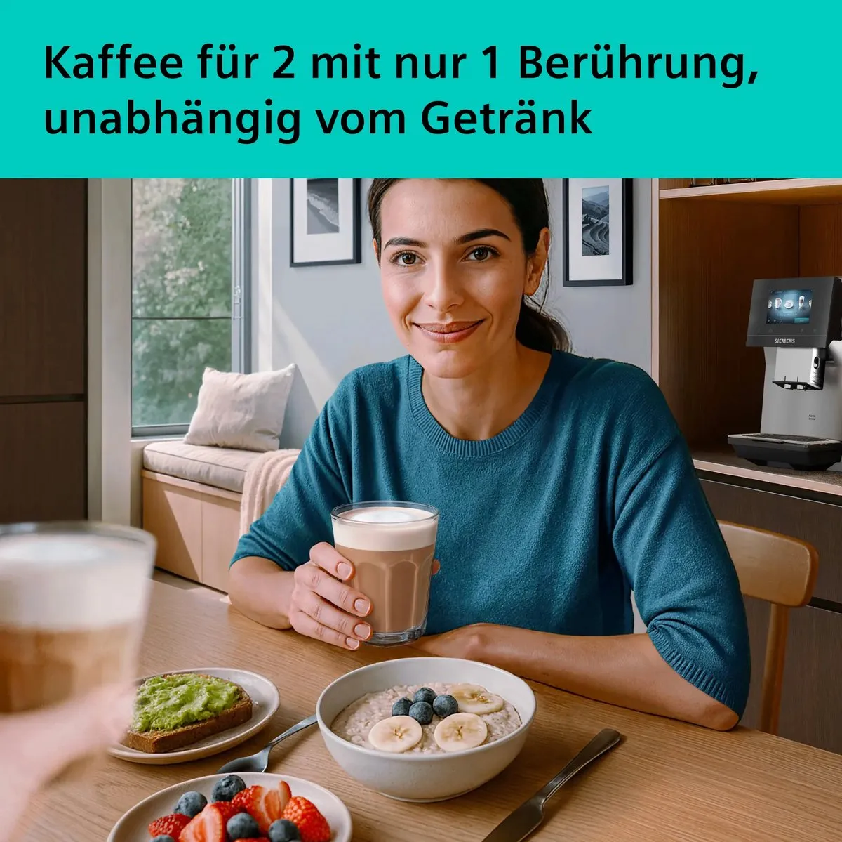 Siemens EQ.700 TP725EM7 Volledig Automatische Espressomachine - 2,4L - Zwart/Zilver - afbeelding 6 van 6
