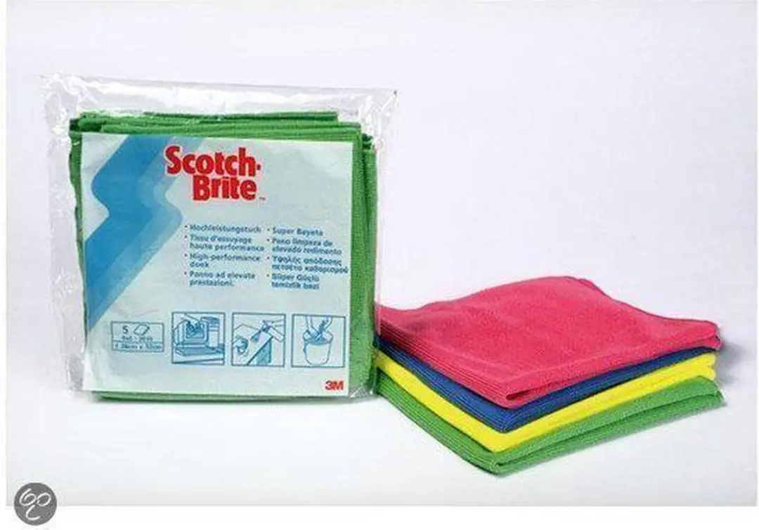 3M Scotch-Brite High Performance Schoonmaakdoek - 5 st - Groen - afbeelding 3 van 3