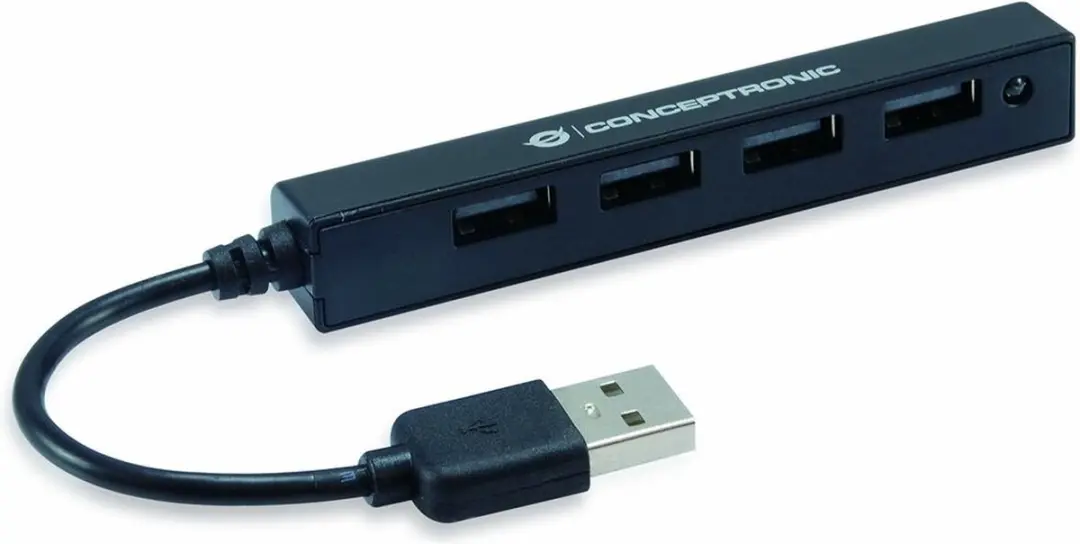 Conceptronic HUBBIES05B USB-hub - 4 poorten USB 2.0 - Zwart - afbeelding 5 van 5