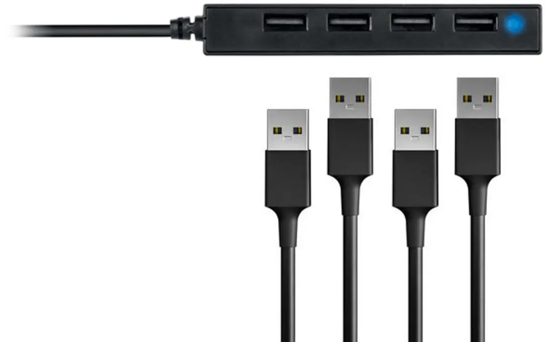 Conceptronic HUBBIES05B USB-hub - 4 poorten USB 2.0 - Zwart - afbeelding 3 van 5