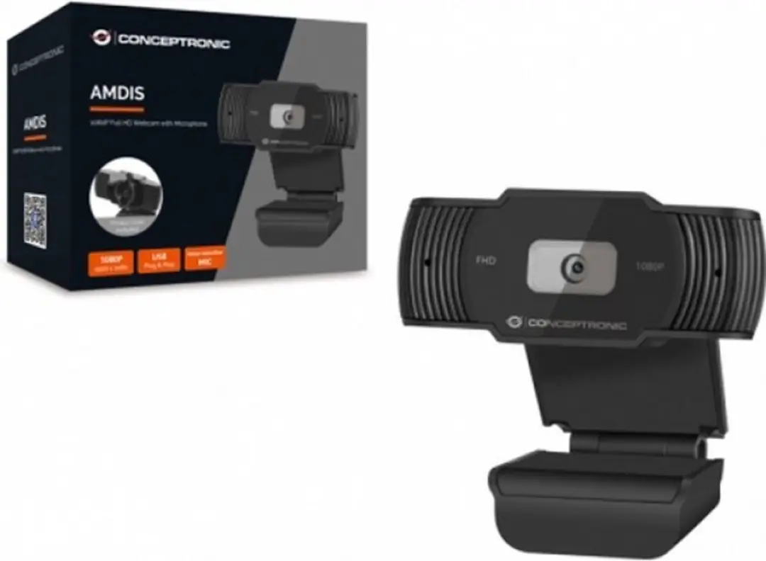 Conceptronic AMDIS04B Webcam - 1920x1080 - Zwart - afbeelding 4 van 5