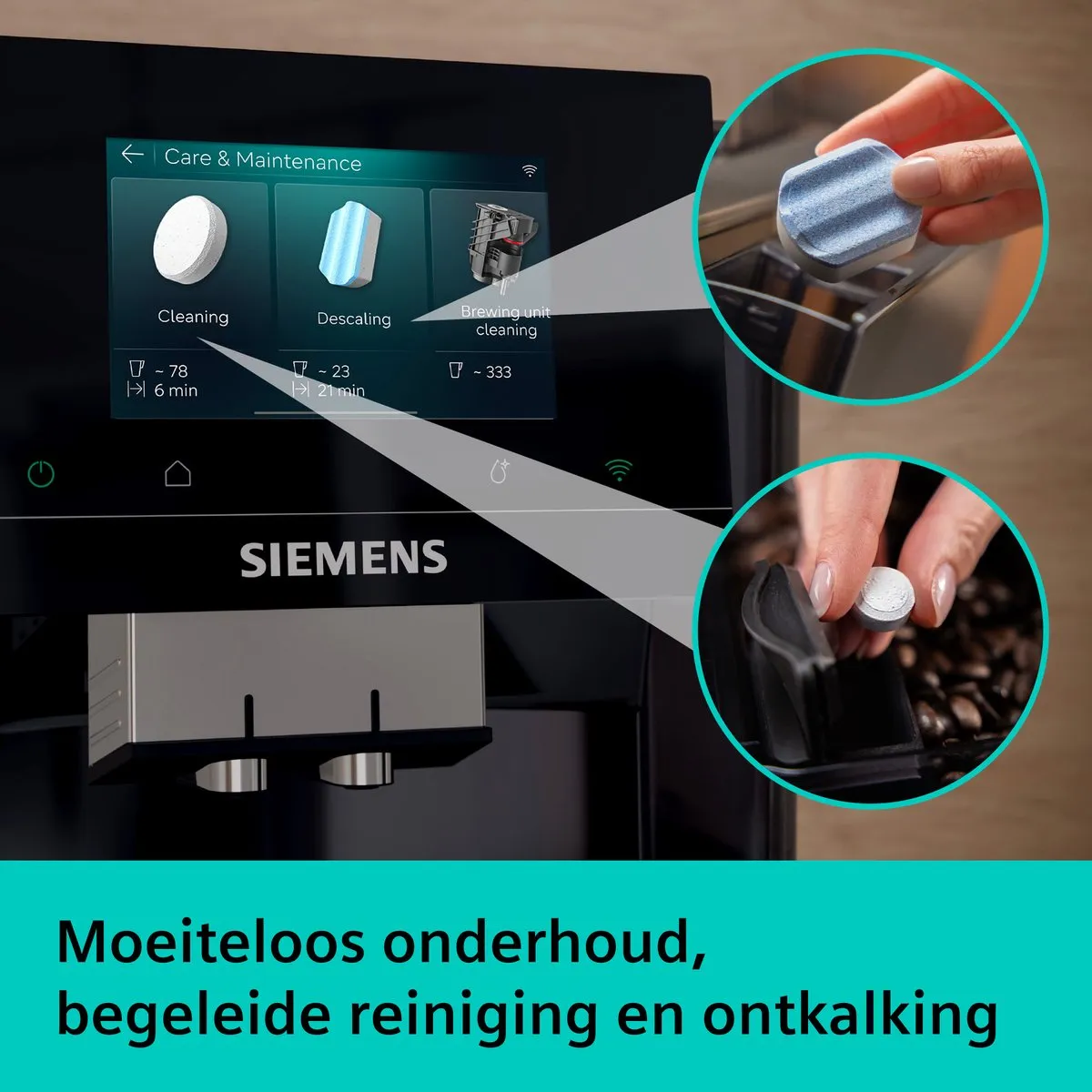 Siemens EQ700 TP723E09 Volautomatische Espressomachine - Piano zwart