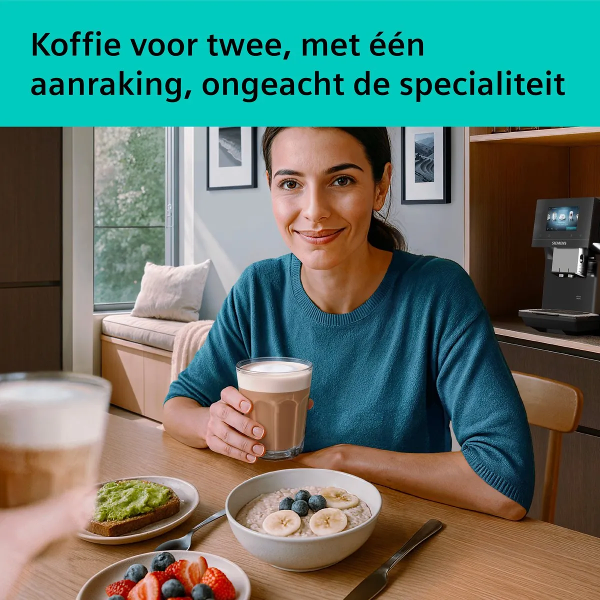 Siemens EQ700 TP723E09 Volautomatische Espressomachine - Piano zwart