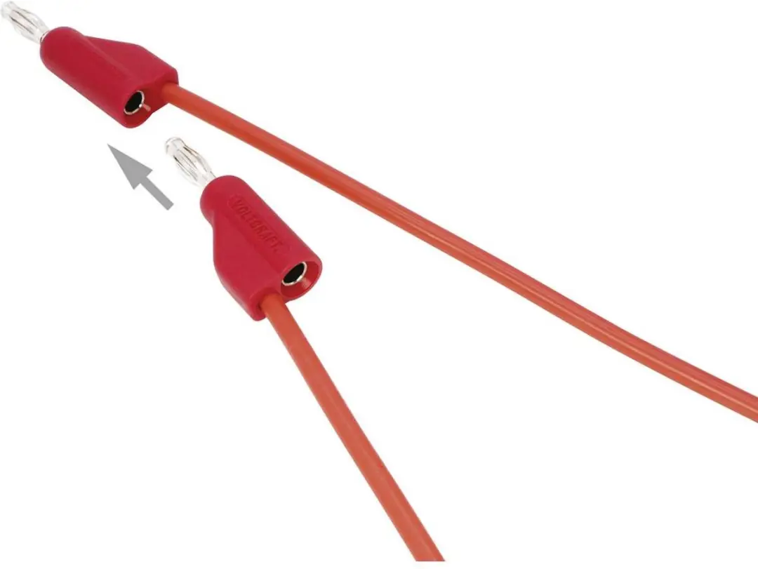 Voltcraft MSB-300-5-ROT Meetsnoer Banaanstekker 4 mm - Rood - afbeelding 3 van 5