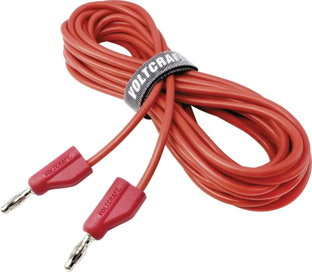 Voltcraft MSB-300-5-ROT Meetsnoer Banaanstekker 4 mm - Rood - afbeelding 2 van 5