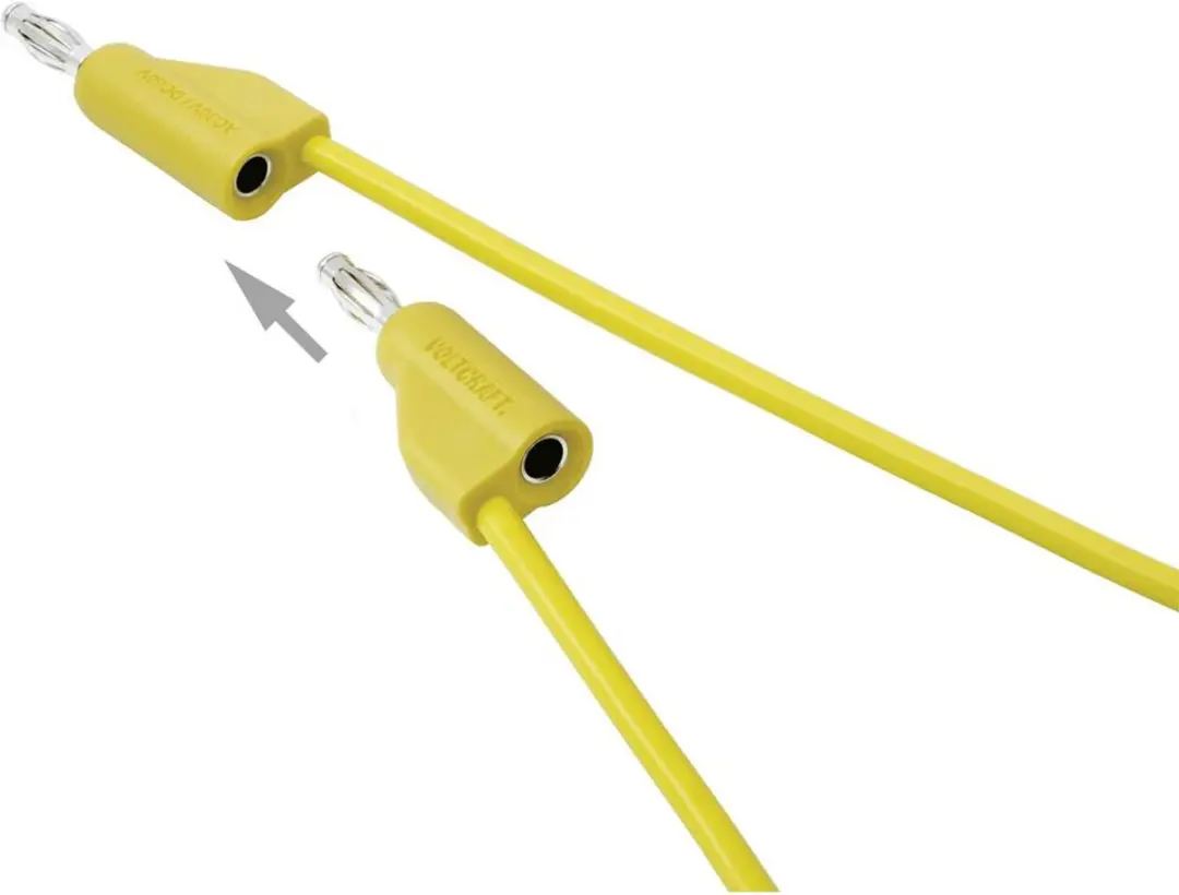 Voltcraft MSB-300 Meetsnoer Banaanstekker 4mm 25cm Geel - afbeelding 2 van 4