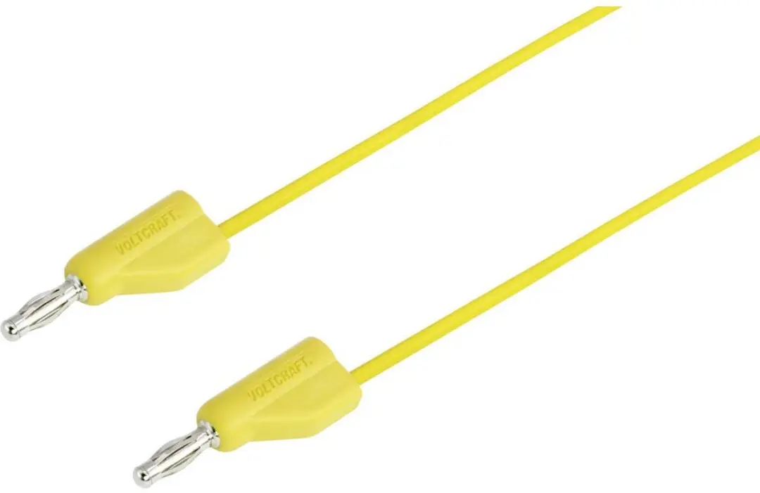 Voltcraft MSB-300 Meetsnoer Banaanstekker 4mm 25cm Geel