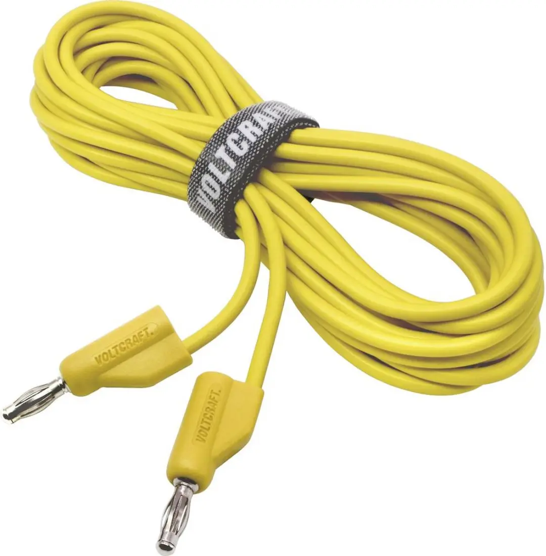 Voltcraft MSB-300-5-GB Meetsnoer Banaanstekker 4mm - Geel - afbeelding 3 van 5