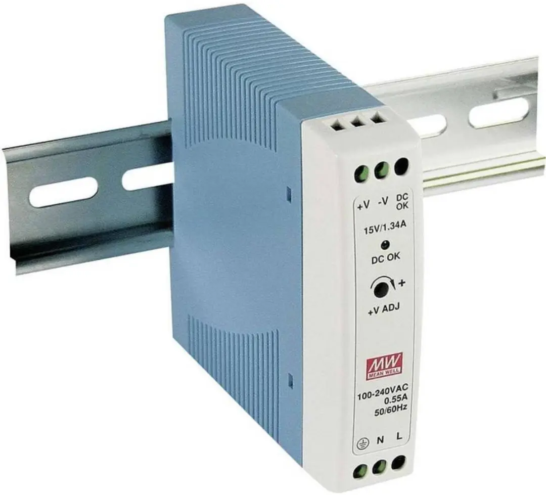 Mean Well MDR-20-15 DIN-rail netvoeding 15 V/DC 1.34 A 20 W Aantal uitgangen: 1