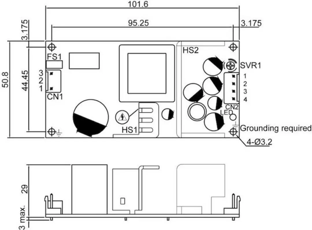 Mean Well EPS-65-12 Schakelnetvoeding 12V 5.42A 65W - afbeelding 2 van 2