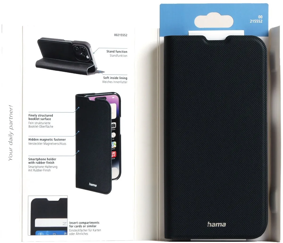 Hama Booklet Slim Pro Hoesje iPhone 14 Pro Max - Magnetisch - Zwart - afbeelding 3 van 6