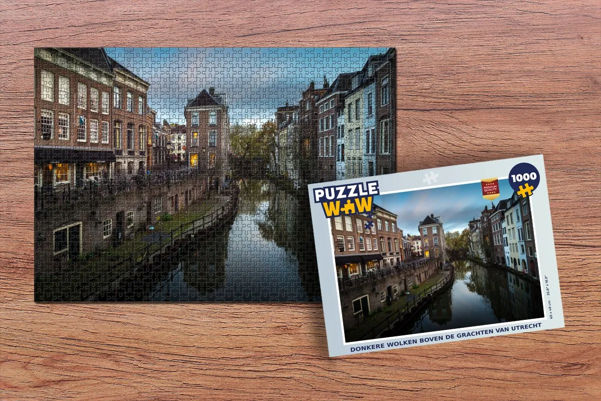 PuzzleWow Wolken Water Utrecht Legpuzzel 1000 Stuks - Multicolor