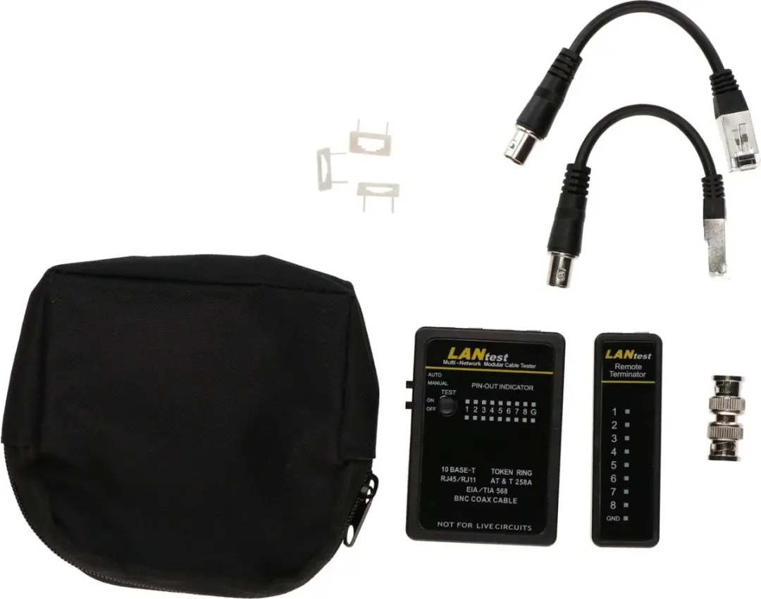 Goobay 93010 LAN Multi-Kabeltester - Zwart - afbeelding 2 van 6