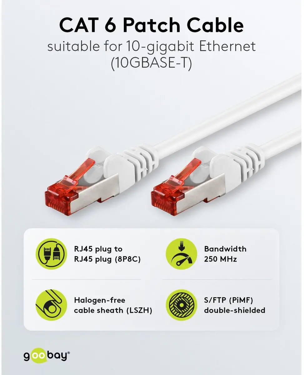 Danicom CAT6 S/FTP Patchkabel 25m - Wit - afbeelding 5 van 6