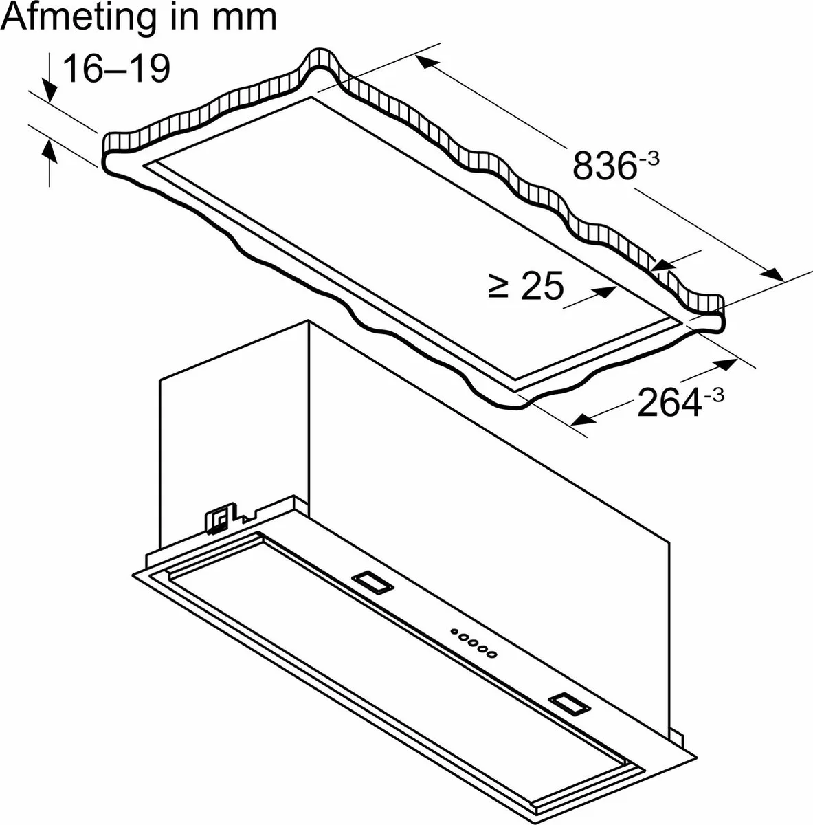 Siemens LB87NAC50 - iQ500 - Afzuigkap - Volledig integreerbaar - 86 cm - RVS - Energielabel A