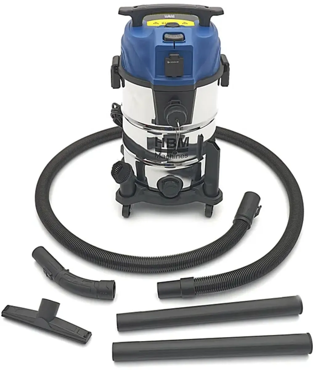 HBM Bouwstofzuiger Nat/Droog 1300 Watt 30 liter M-klasse