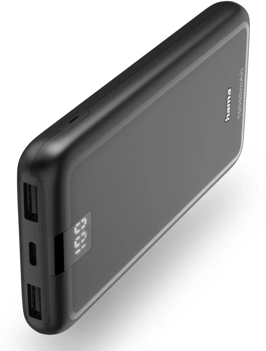 Hama Powerbank Performance 00201709 - 10000mAh - 18W - Antraciet