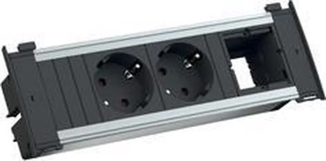 Bachmann KAPSA 927.005 Stekkerdoos - 2m - Zwart/Zilver - afbeelding 2 van 2