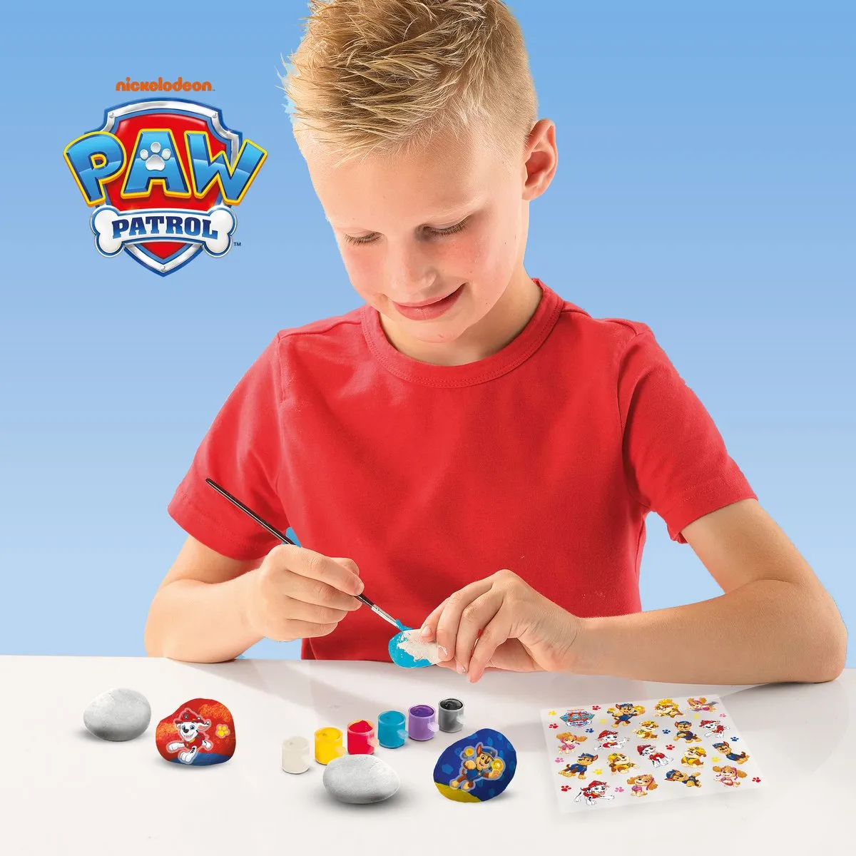 SES Creative Paw Patrol Stenen Schilderen Knutselset - 13 Stuks - Blauw