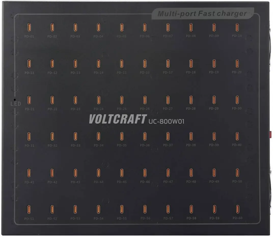 Voltcraft UC-800W01 USB-oplader 800W USB-C PD - Zwart - afbeelding 3 van 4