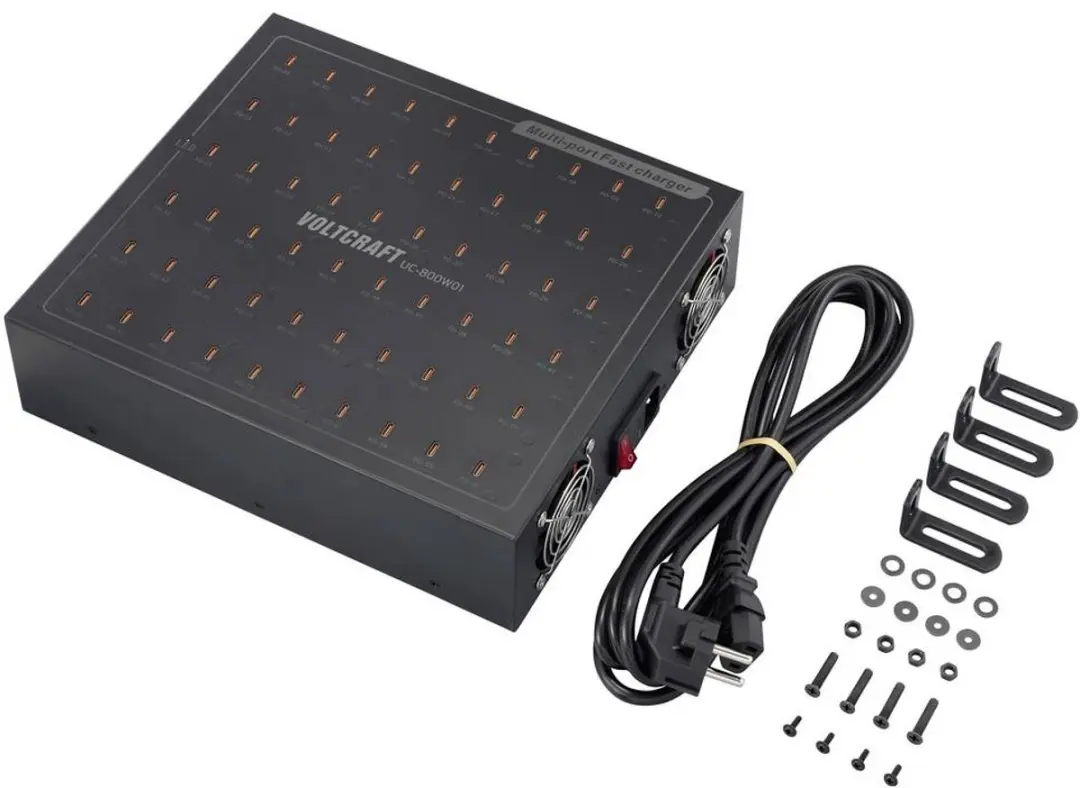 Voltcraft UC-800W01 USB-oplader 800W USB-C PD - Zwart - afbeelding 4 van 4