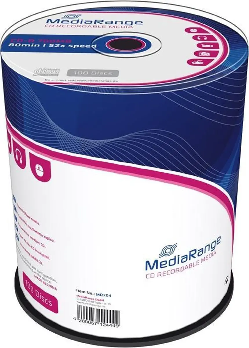 MediaRange MR204 CD-R 700 MB - 100 stuks - afbeelding 3 van 3
