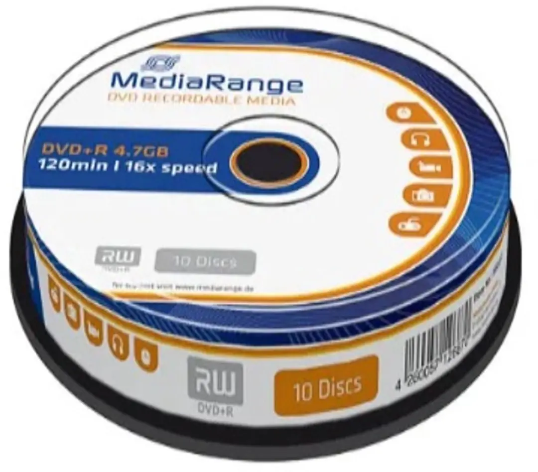 Mediarange 4,7 GB DVD‑R / DVD+R 16×