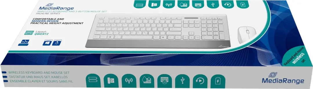 MediaRange MROS106 Draadloze Toetsenbord- en Muisset - QWERTZ - afbeelding 6 van 6