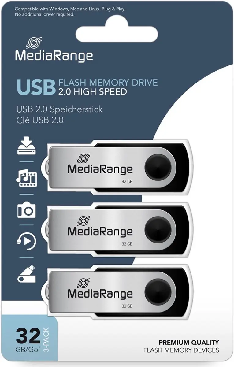 MediaRange USB 2.0 Twister USB-stick 32GB