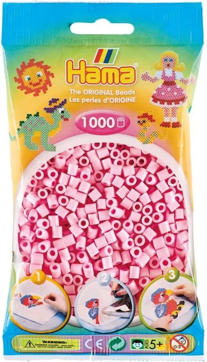 Hama Strijkkralen Rose Pastel 1000 Stuks