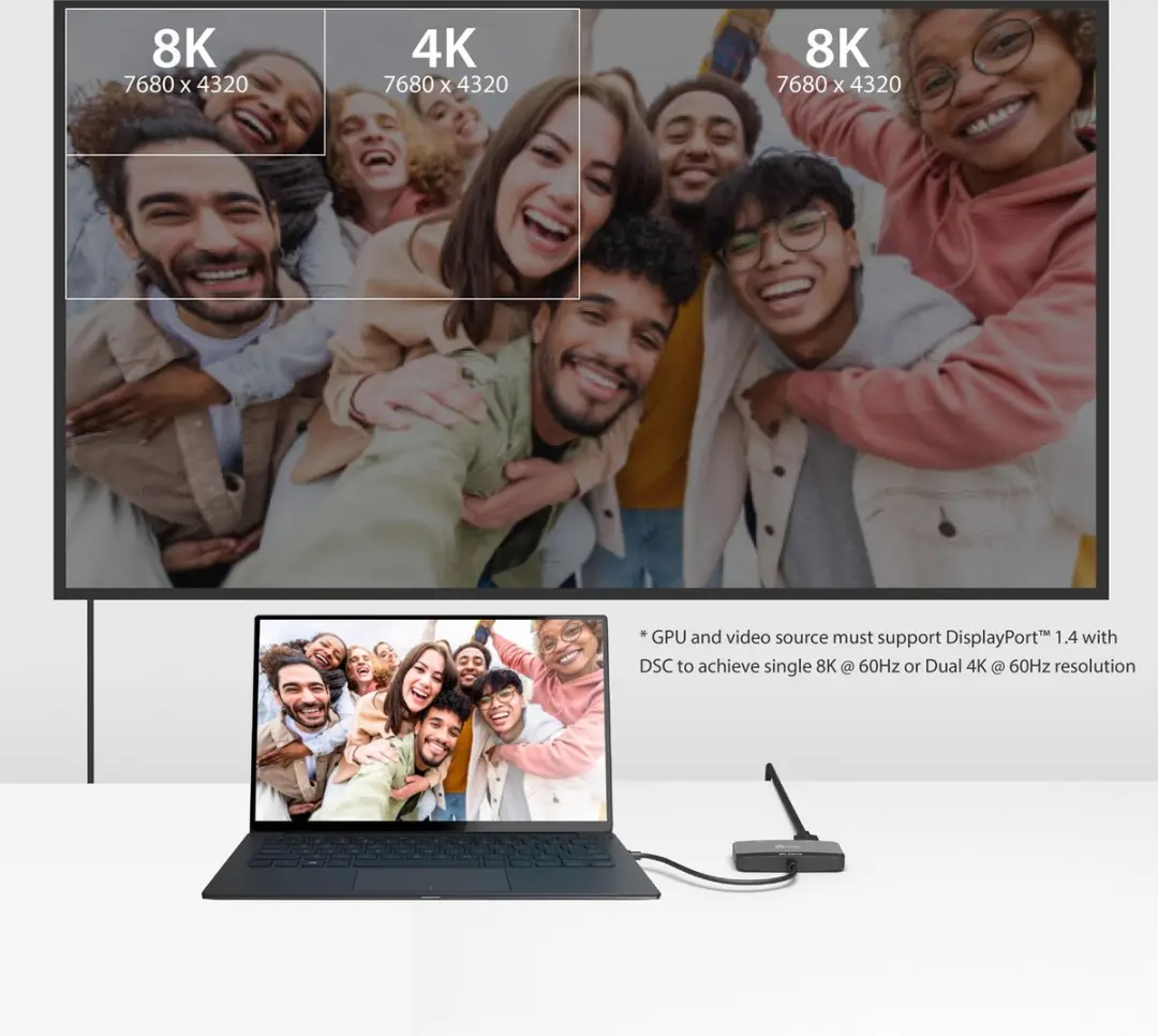 j5create JCA465-N 8K USB-C naar Dual HDMI Adapter - afbeelding 5 van 6