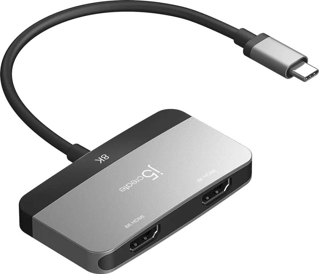 j5create JCA465-N 8K USB-C naar Dual HDMI Adapter - afbeelding 2 van 6