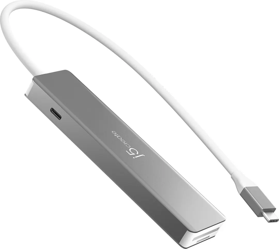 j5create JCD390-N Elite 4K60 USB-C Multi-Adapter - Zilver/Wit - afbeelding 2 van 6