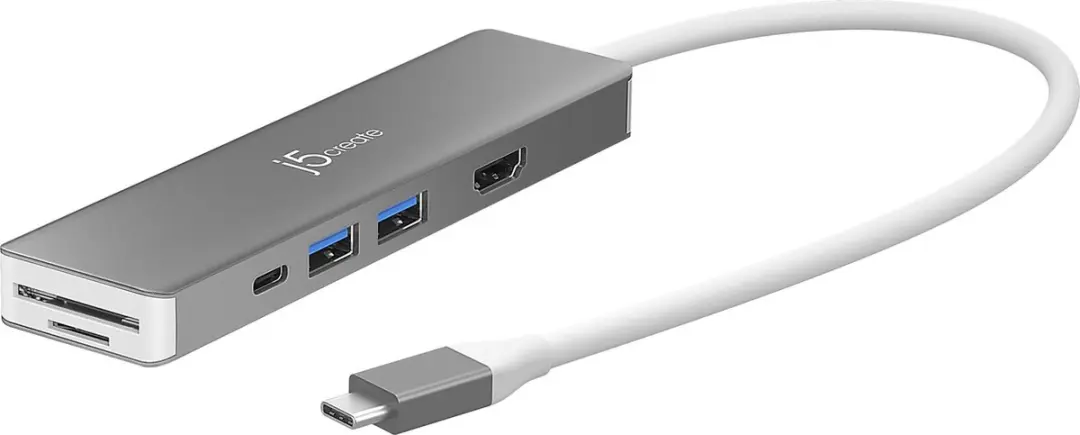 j5create JCD390-N Elite 4K60 USB-C Multi-Adapter - Zilver/Wit - afbeelding 4 van 6